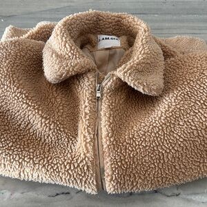 I.AM.GIA Tan Sherpa Bomber Jacket